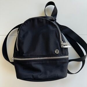 Lululemon Mini City Adventurer Backpack Black and Silver